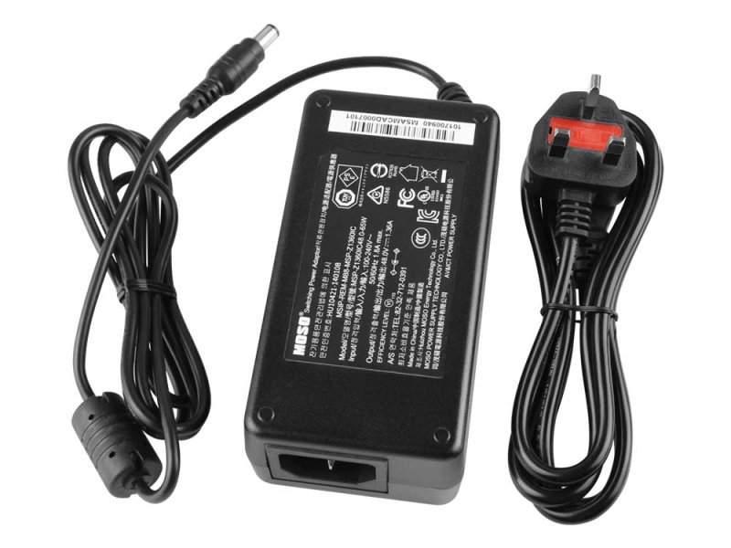 Charger Hikvision MOSO 48V 1.36A 65W 5.5mm*1.7mm AC Adapter + Cable