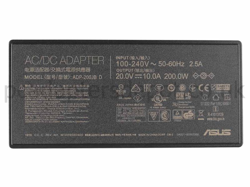 Original 200W Asus ADP-200JB D ADP-200JB DA(6.0mm*3.7mm) AC Adapter Charger