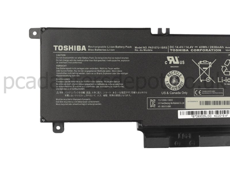 45Wh /32Wh Toshiba Satellite P50T-BST2GX1 P50T-BST2GX3 Battery Black