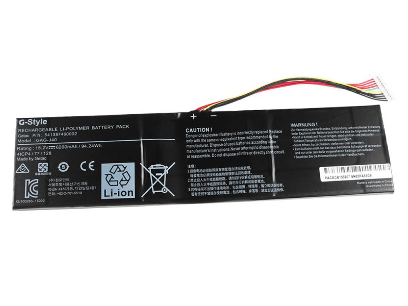 Original Battery Gigabyte Aero 15 XB 6200mAh 94.24Wh