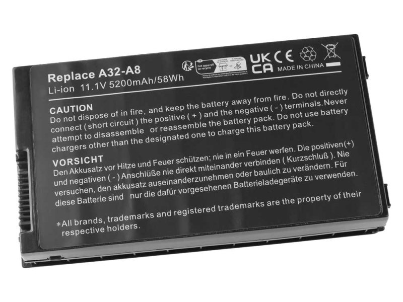 5200mAh 58Wh 6-Cell Asus A8SE Battery