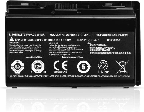 Battery Clevo K590S-I7 5200mAh 8-Cell