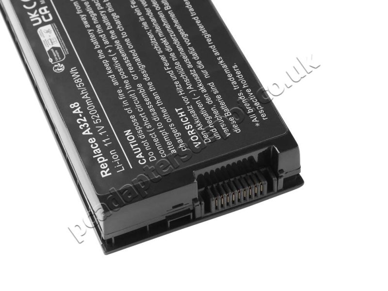 5200mAh 58Wh 6-Cell Asus A8SE Battery