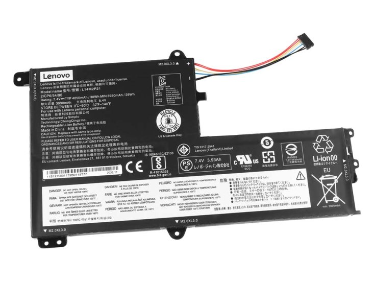 Original Battery Lenovo L14L2P21 L14M2P21 30Wh 4050mAh - Click Image to Close