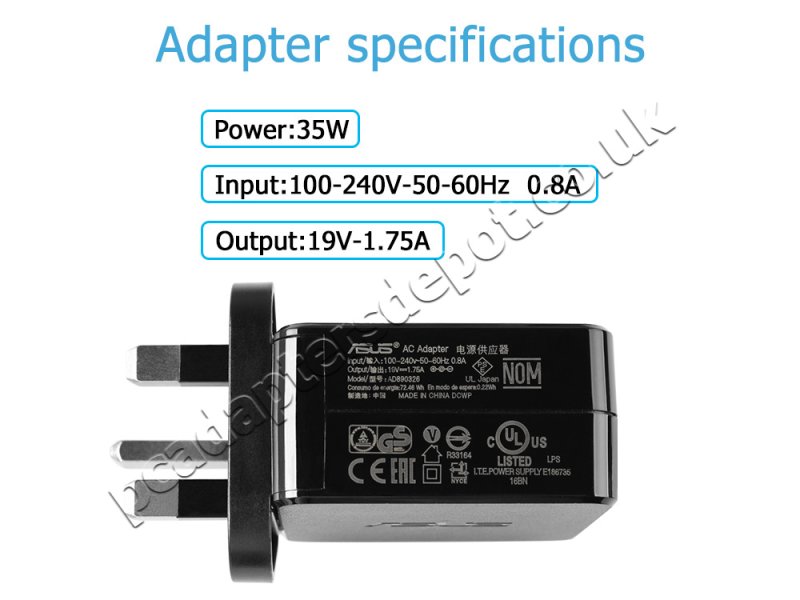 Original 33W Charger Asus VivoBook 14 E410MA E410M AC Adapter