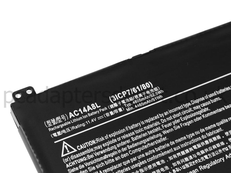 11.4V 52.5Wh Acer Aspire VN7-571G VN7-571 VN7-571G-70BW Battery