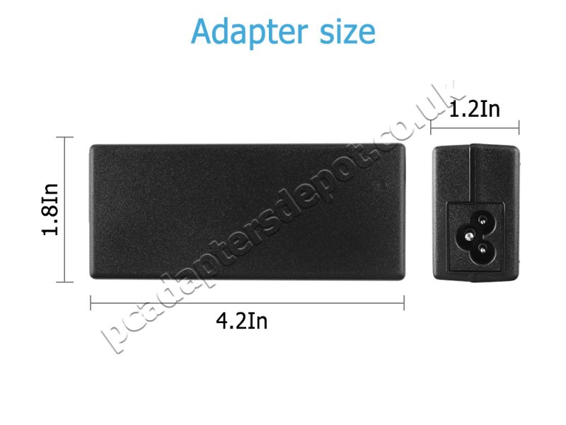 65W Clevo W840SU W549KW W547KW AC Adapter Charger Power Cord