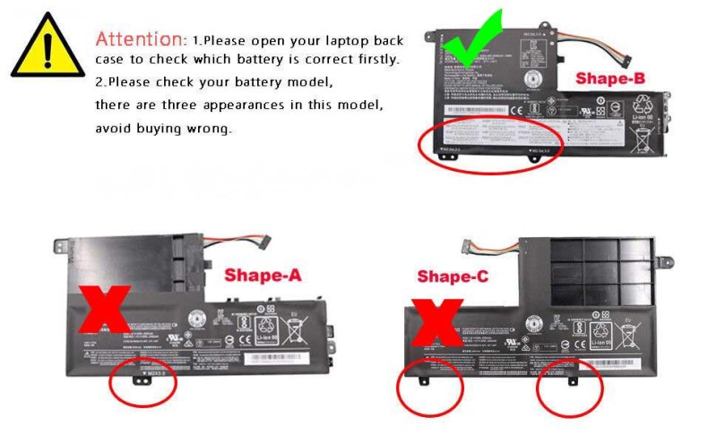 Original Battery Lenovo L14L2P21 L14M2P21 30Wh 4050mAh