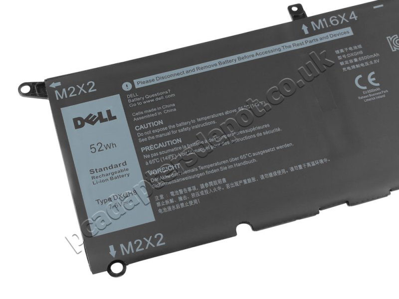 Original Dell XPS 13 9380 i7-8565U Battery 52Wh 6500mAh