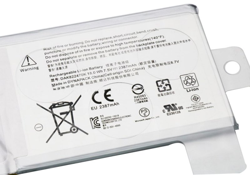 Original Battery Microsoft Surface 1703 2387mAh 18Wh