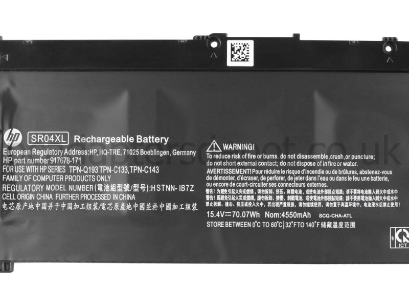 Original HP SR04XL 917678-1B1 HSTNN-IB7Z Battery 4550mAh 70.07Wh