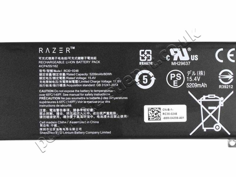 Original Battery Razer 4ICP4/55/162 5209mAh 80Wh