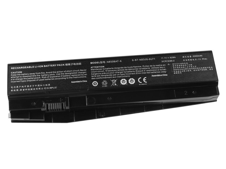 Battery Clevo N850EJ1 N850EP6 5300mAh 62Wh - Click Image to Close