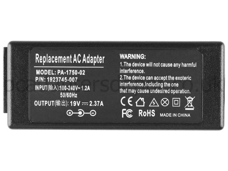 45W Charger Clevo N740WU N745WU N750BU(4.8mm*1.7mm) AC Adapter