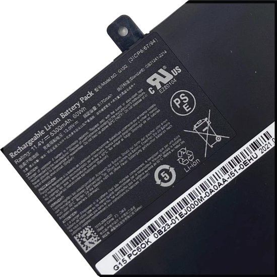 Battery Thunderobot 911 Targa T6c 5300mAh 60Wh - Click Image to Close