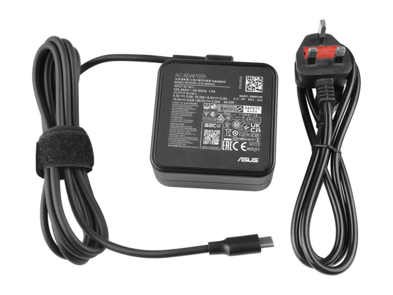 Original 65W USB-C Charger Asus ZenBook 14 UM425IA-AM036T AC Adapter + Cable