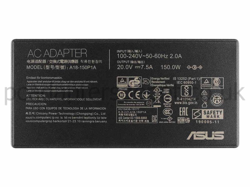 Original 150W Charger Asus A18-150P1A(4.5mm*3.0mm) AC Adapter