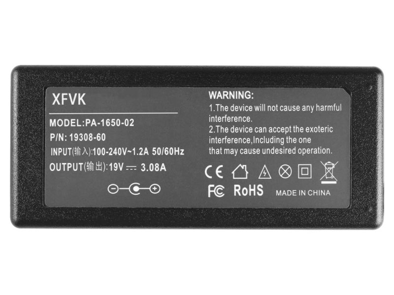 60W XFVK Charger Replacement for B121-1A010F With Power Cord