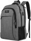 15.6 Inch Laptop Backpack Anti-Theft Business Travel Work Computer Rucksack with USB Charging Port Grey