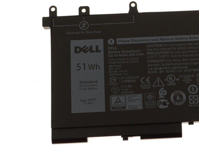 Original 4254mAh 51Wh 3-Cell Dell DJWGP D4CMT Battery