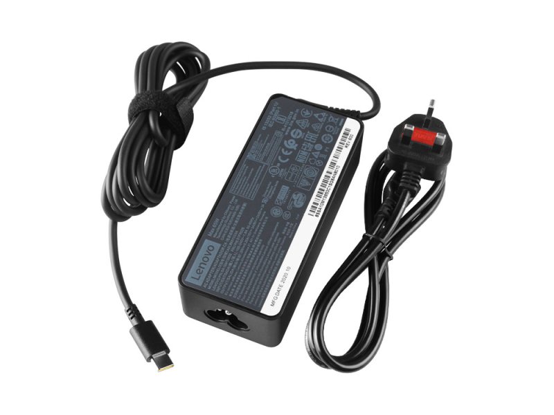 Original 65W USB-C Lenovo ADLX65YCC3D AC Adapter Charger + Power Cord