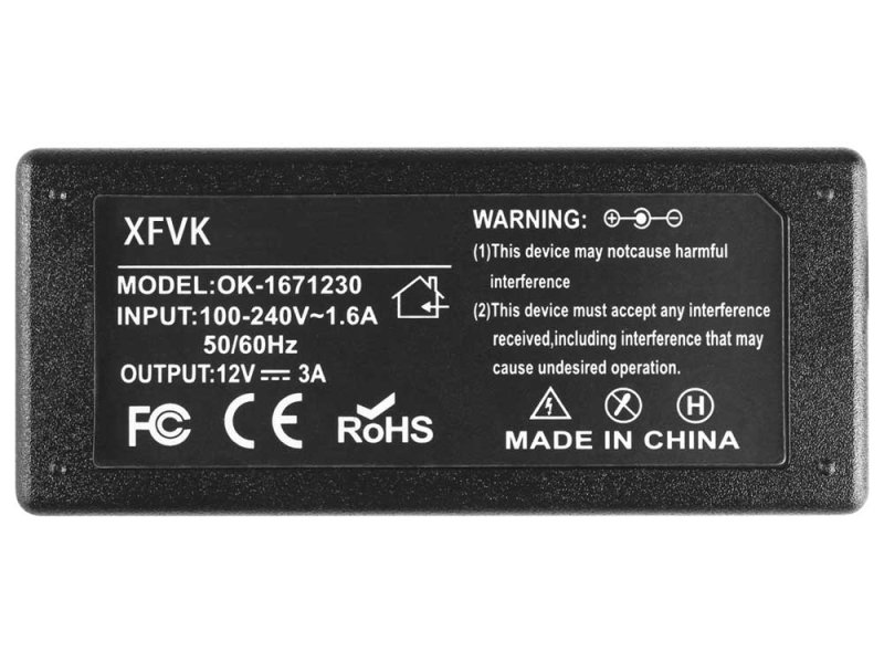 36W XFVK Laptop Charger Replacement for 613458-001 With Power Cord