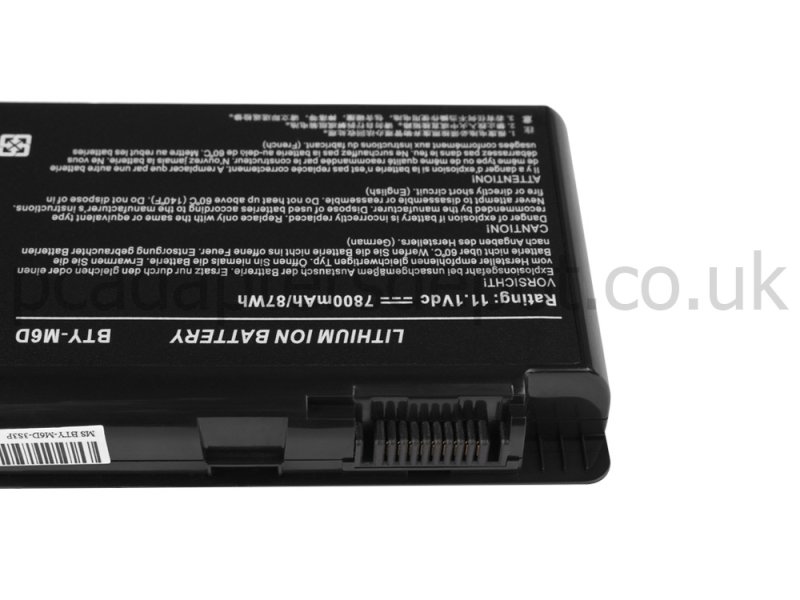 7800mAh 9 Cell 87Wh MSI GT70 2PC Dominator MS-1763 Series Battery