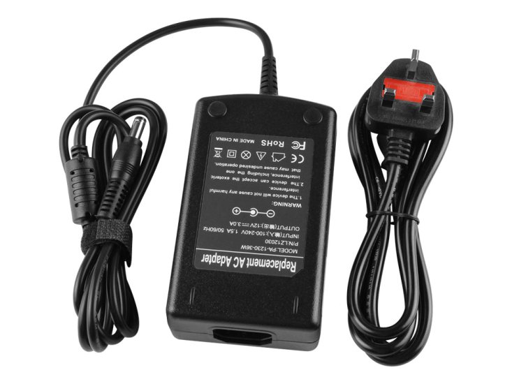 45W HP x2401 24-INCH LED Backlit Monitor AC Adapter Charger + Cord - Click Image to Close