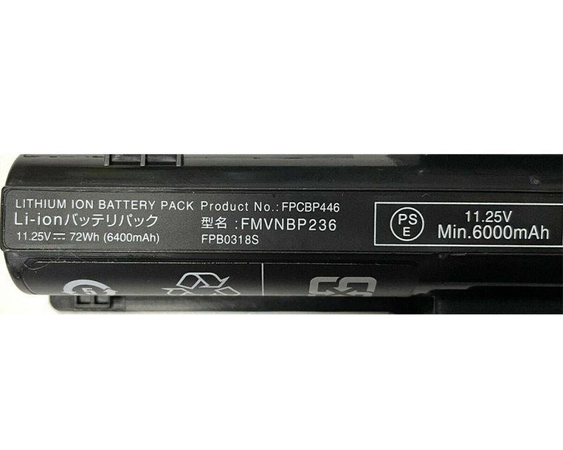 Battery Fujitsu CP673831-01 CP702410-01 6400mAh 72Wh