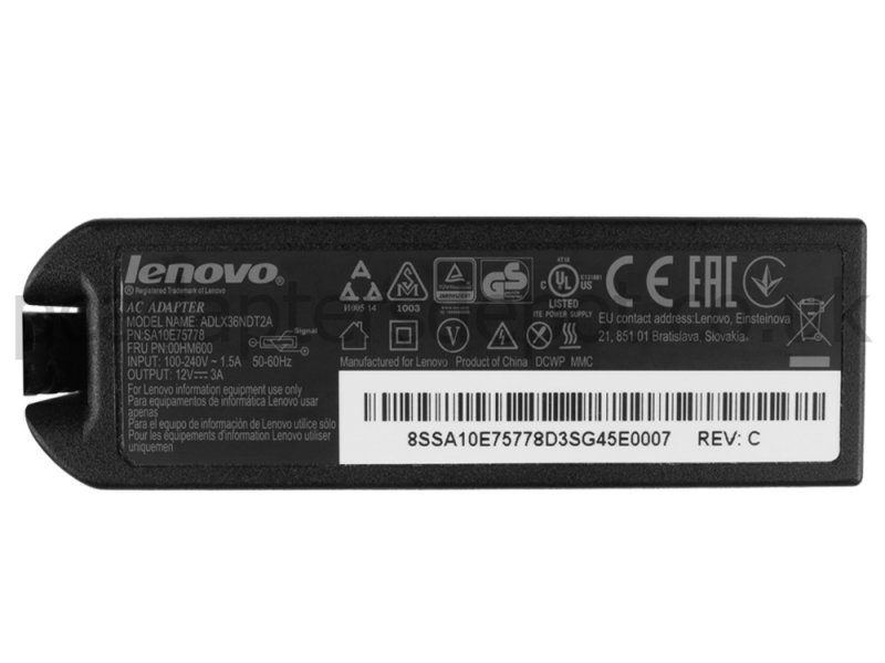 36W Lenovo ThinkPad 10 20C3 Z3795 20C3002AUS AC Adapter Charger