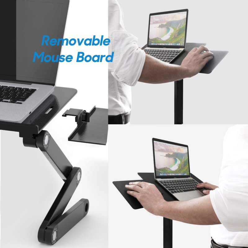 Adjustable Foldable Laptop Stand Computer Riser for Laptop 10.1 inch to 15.6 inch Black