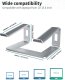 Strong heat dissipation Laptop Stand Aluminum Computer Riser for Apple 10 inch to 15.6 inch Silver