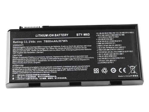 7800mAh 9 Cell 87Wh MSI GT70 2PC Dominator MS-1763 Series Battery