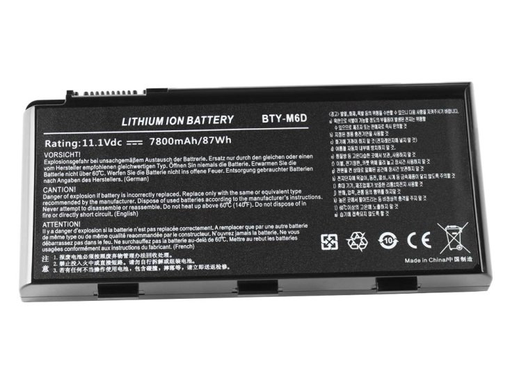 7800mAh 9Cell 87Whr MSI GT70 2QD-2406XFR Battery - Click Image to Close