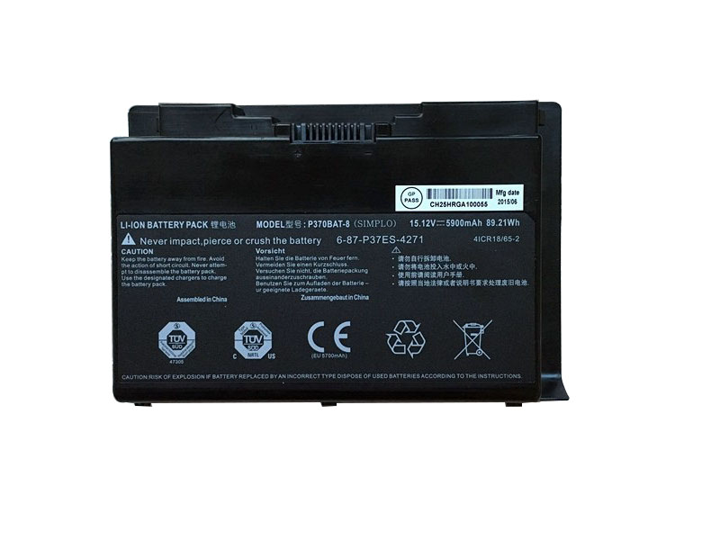 Battery Clevo 6-87-P37ES-4271 5900mAh 89.21Wh