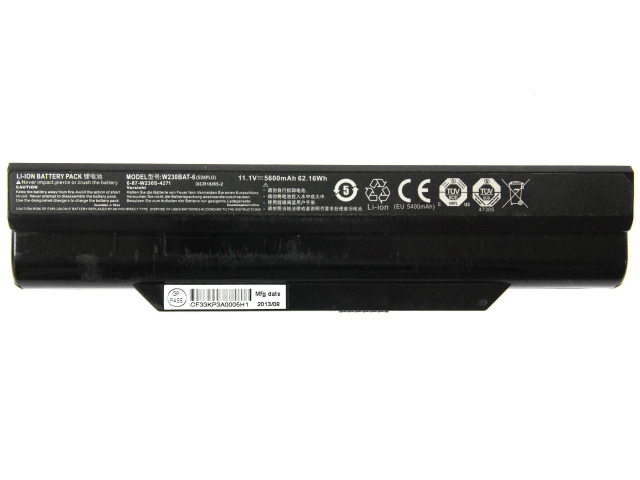 Battery Clevo 6-87-W230S-4271 5600mAh 62.16Wh