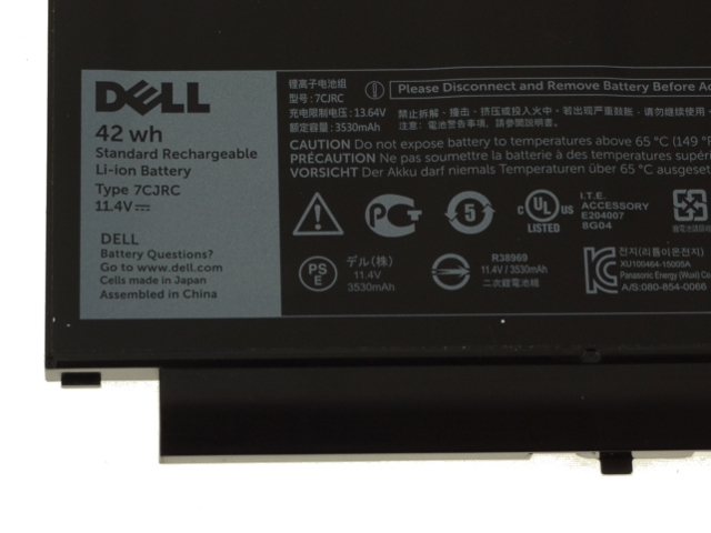 Original 3530mAh 42Wh Battery Dell 7CJRC 07CJRC