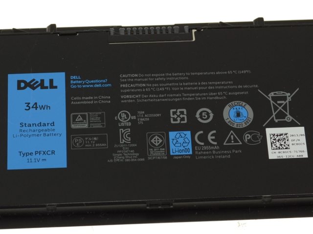 Original 34Wh 3 Cell Dell T19VW 451-BBFT Battery