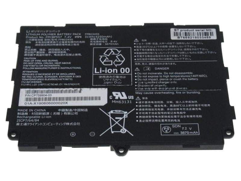 Battery Fujitsu CP759904-03 CP797438-01 4250mAh 31Wh