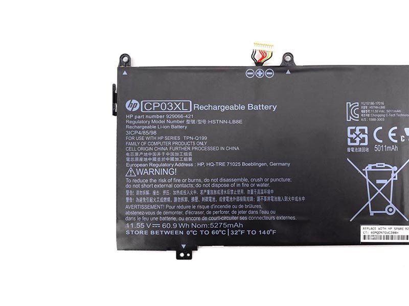 Original Battery HP CP03XL 929066-421 929072-855 5275mAh 60.9Wh