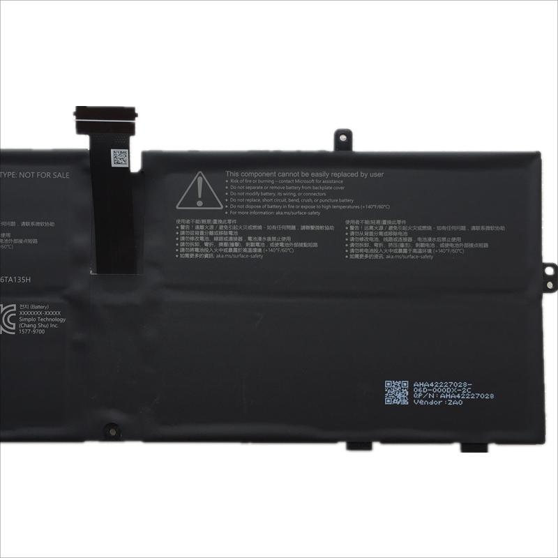 Original Battery Microsoft Surface Laptop Go 1943 5235mAh 39.7Wh